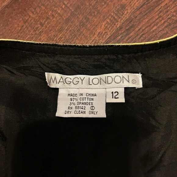 Maggy London Cotton Lined Celery Green Zip Front Pocket Waist Length Coat Sz 12‎ - Picture 5 of 7